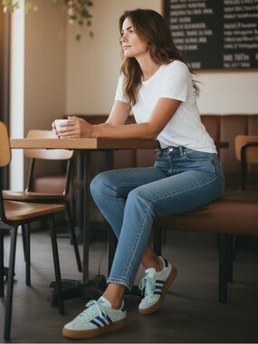 Adidas VL Court Bold JR3135 Clear Sky Night Indigo Platform Sneakers Women’s 8.5